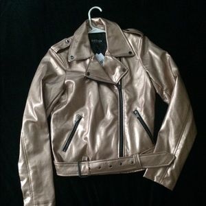 Guess metallic moto jacket